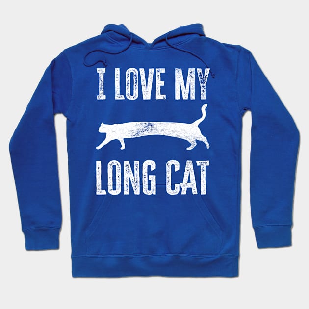 Long Cat Meme, I Love My Long Cat, Cat Lovers Meme Hoodie by Coralgb